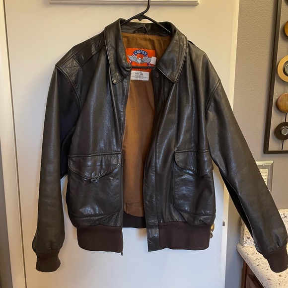 Cooper Type A2 Brown Leather Bomber Jacket - Picture 1 of 4